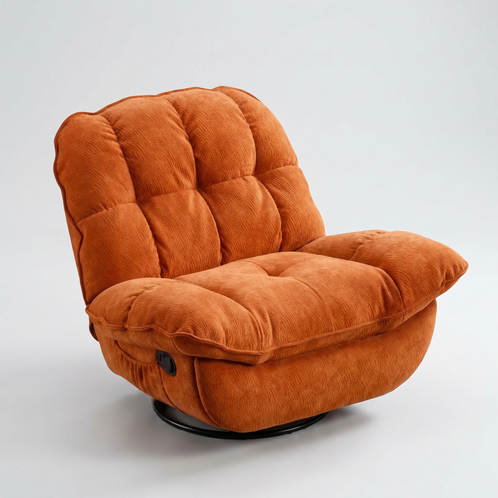 Sillón Relax Giratorio Acolchado Reclinable 360° Chenille