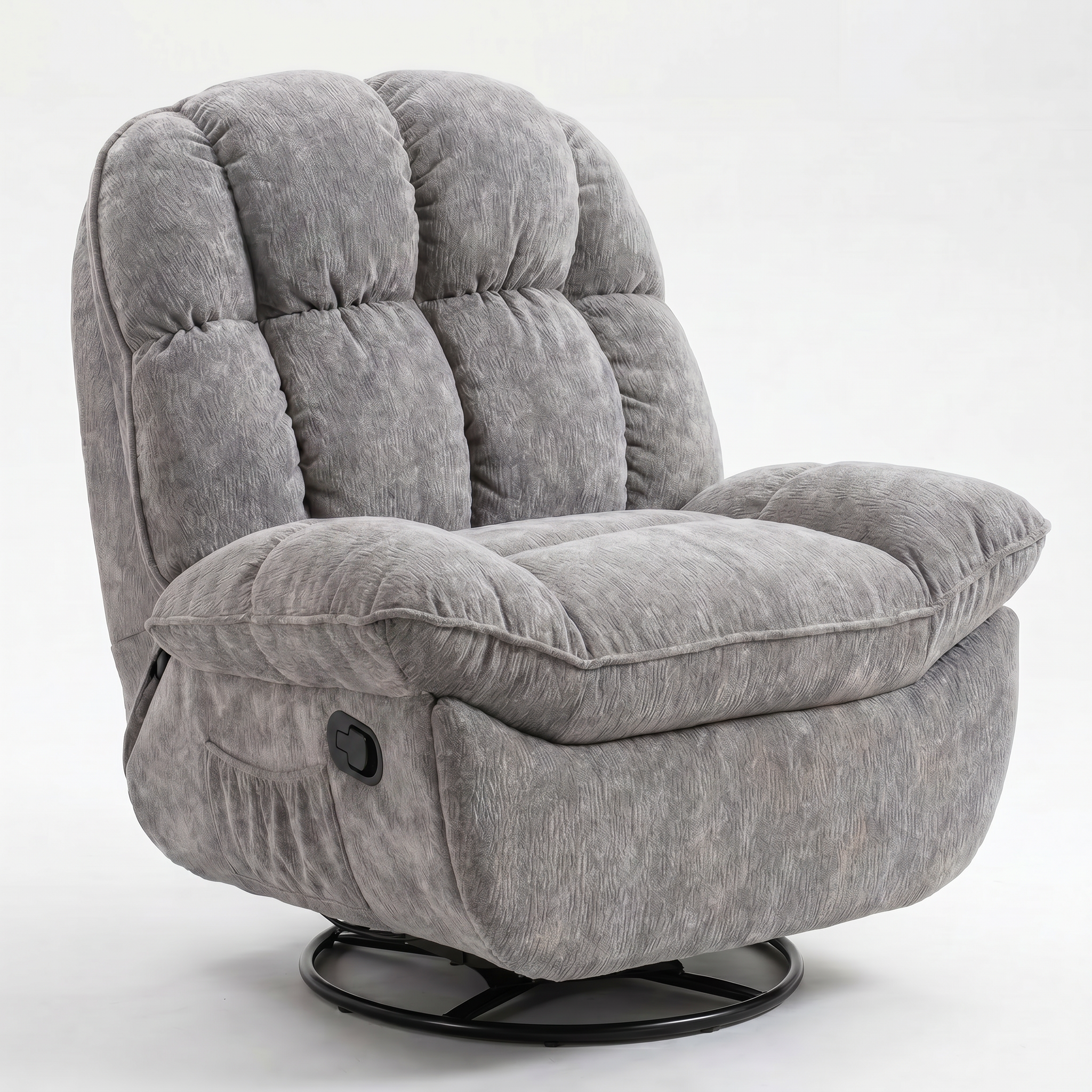 Sillón Relax Giratorio Acolchado Reclinable 360° Chenille