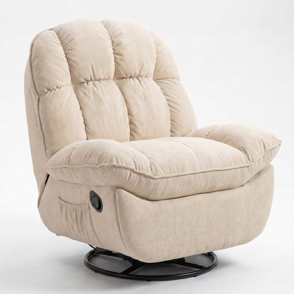 Sillón Relax Giratorio Reclinable 360° en Lino