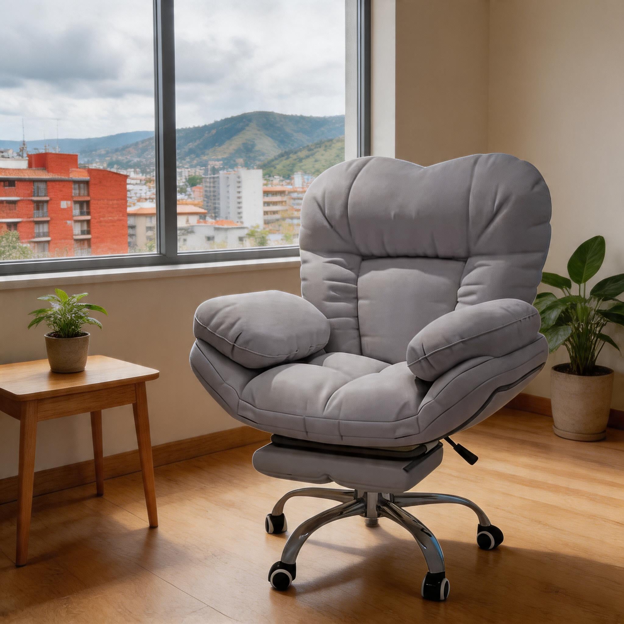 Silla Ergonómica Acolchada Giratoria de Alta Comodidad